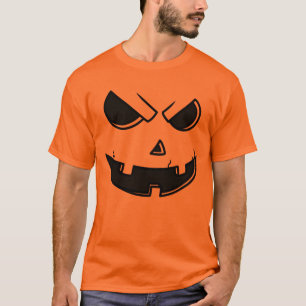 Camiseta do rosto de Pumpkin do Halloween Jack O L