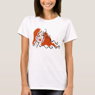 Camiseta do rosto feminino