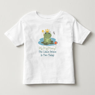 Camiseta do segundo aniversário Príncipe Sapo