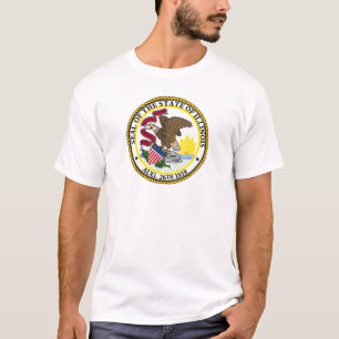 Camiseta do selo de Illinois, selo do estado ameri