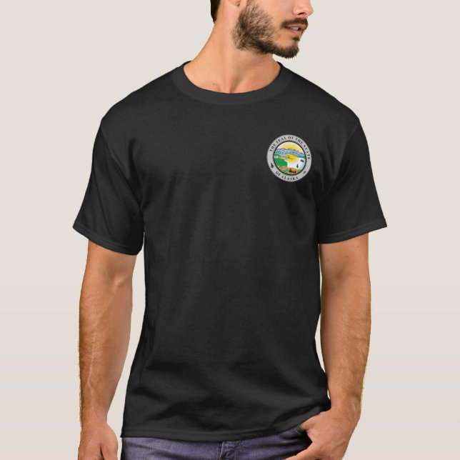 Camiseta do Selo do Estado do Alasca EUA (Frente)