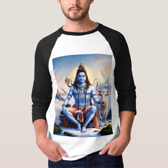 Camiseta do Senhor Shiv - Design espiritual hindu (Frente)