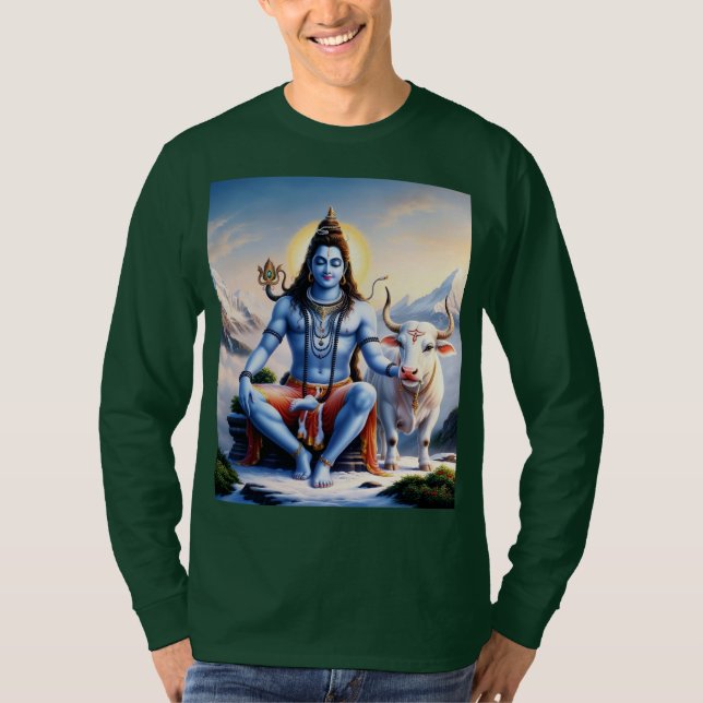 Camiseta do Senhor Shiv - Design espiritual hindu (Frente)