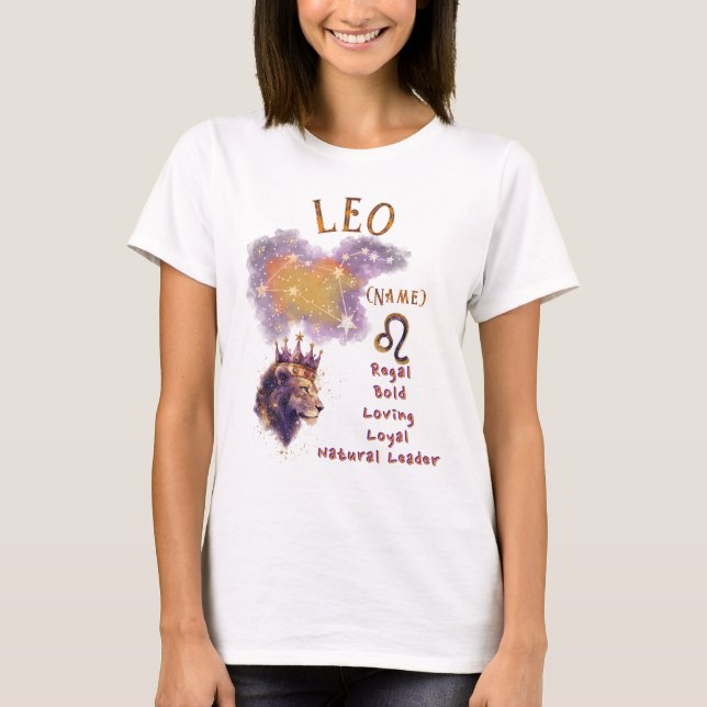 Camiseta do signo de Leão *1 (Frente)
