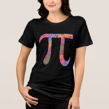 Camiseta do Símbolo Pi Floral Colorido da Primaver