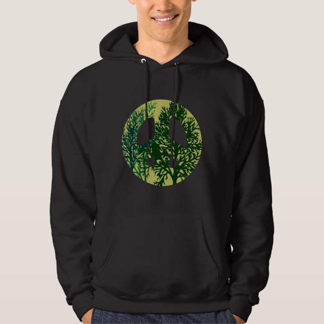 Camiseta do Sinal de Paz da Terra das Árvores Verd (Frente)