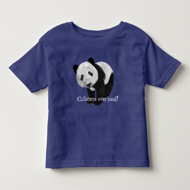 Camiseta Do "sobrecarga Cuteness!" com panda doce (Frente)