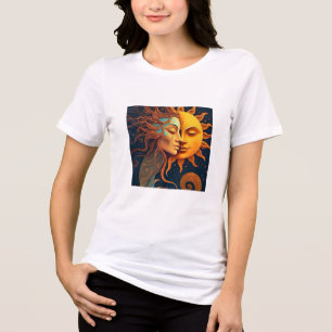 Camiseta do Sol e da Lua – Camiseta de Arte Celest