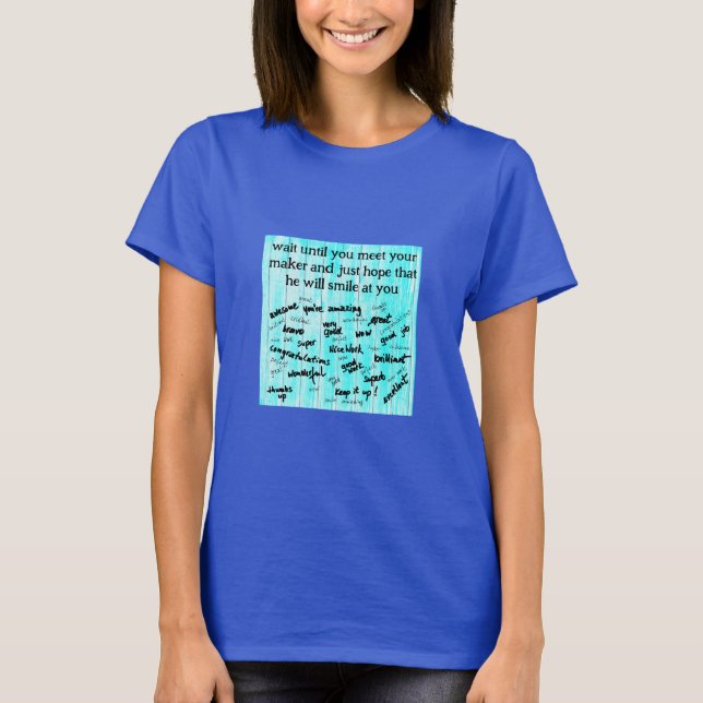 Camiseta do Sorriso de Deus (escuro) (Frente)