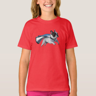 Camiseta do Super Herói do Bulldog Francês