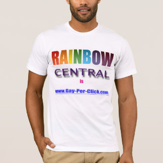 Camiseta Do "T feito sob encomenda central arco-íris"