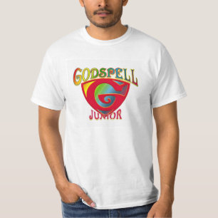 Camiseta Do "t-shirt liso do logotipo do Jr. Godspell" dos