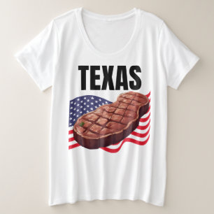 Camiseta do tamanho mais "T" feminino do Texas