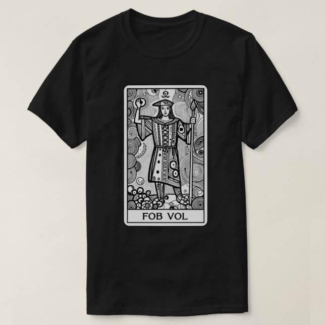 CAMISETA DO TAROT LOVECRAFT STYLE THE FOOL (Frente do Design)