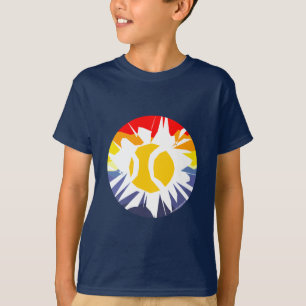 Camiseta do tênis dos miúdos