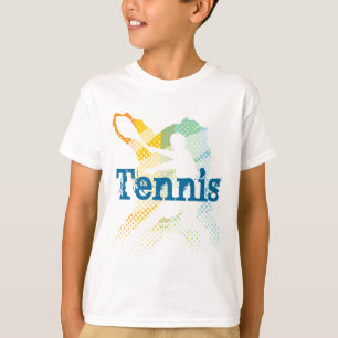 Camiseta do tênis dos miúdos com impressão