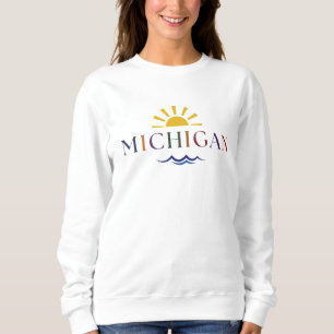 Camiseta do Texto do Arco-Íris de Michigan