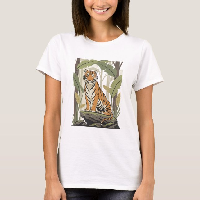 Camiseta do Tigre-de-bengala Real (Frente)