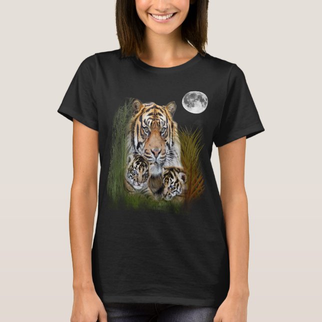 Camiseta do tigre e filhotes (Frente)