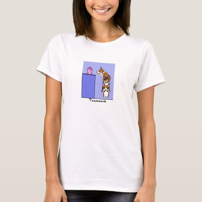 Camiseta do Trabalho em equipe Corgi (Frente)