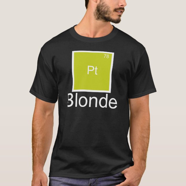 Camiseta do Trocadilho do Elemento de Loira Platin (Frente)