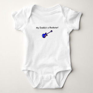 Camiseta Do "um Rockstar meu pai!" Romper infantil