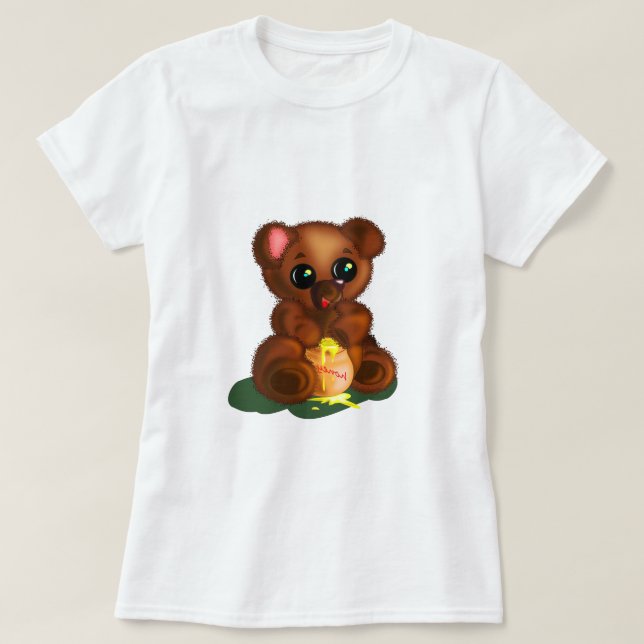 Camiseta do Ursinho com Mel (Frente do Design)