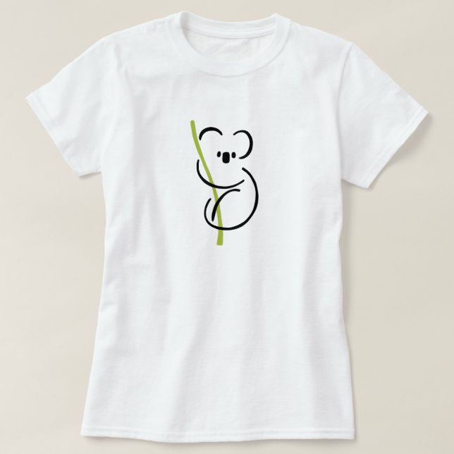 Camiseta do Urso Koala (Frente do Design)
