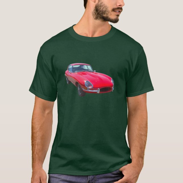 Camiseta Do vermelho de Jaguar XKE carro 1964 de esportes (Frente)