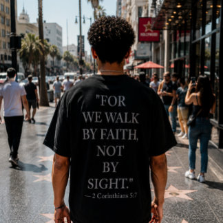 Camiseta do versículo da bíblia 2 Coríntios 5:7
