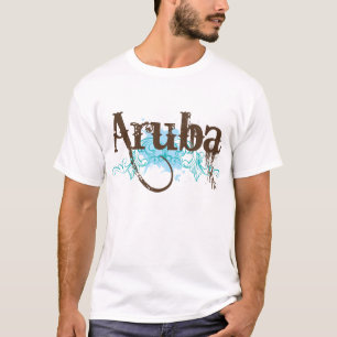 Camiseta do viagem do Grunge de Aruba para homens