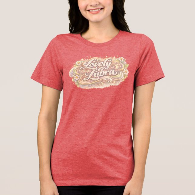 Camiseta do Zodíaco Libra Adorável – Beleza Equili (Frente)