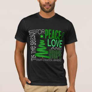 Camiseta Doação de órgão do feriado do Natal da esperança