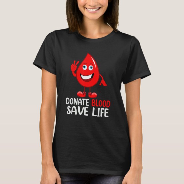 Camiseta Doação De Sangue Para Salvar A Vida Do Doador De S (Frente)