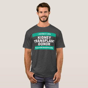 Camiseta Doador da transplantação do rim - cor escura