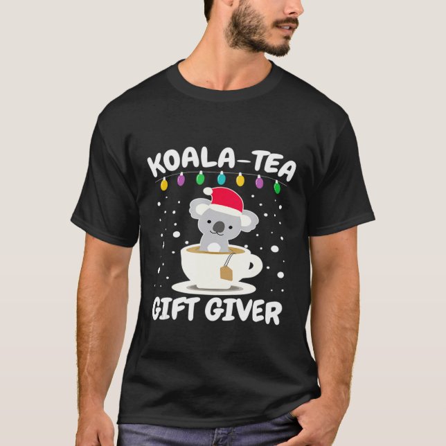 Camiseta Doador de Koala-Chá de Natal Pun do Urso Koala (Frente)