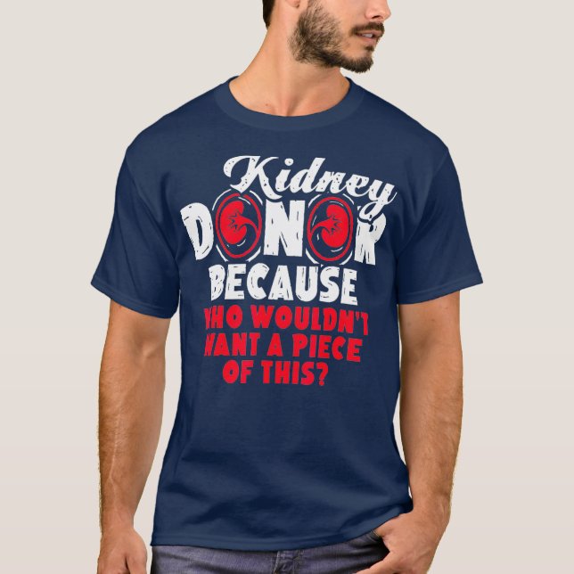 Camiseta Doador de órgãos de transplante renal T (Frente)