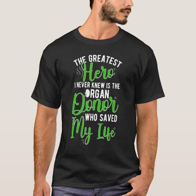 Camiseta Doador de Órgãos Rim de Recuperação de Transplante (Frente)