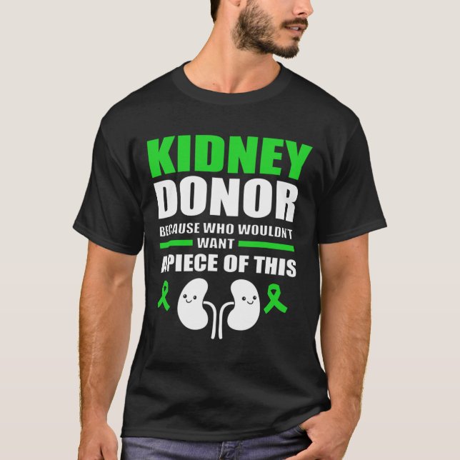 Camiseta Doador de Rim divertido com Pedra no Rim (Frente)