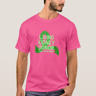 Camiseta Doador de rim vivo Compartilhe seu sobressalente -
