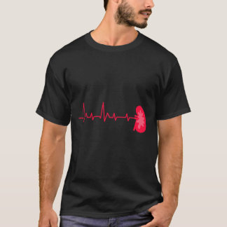 Camiseta Doador De Rins - Ekg Doença Renal Com Pulso Cardía
