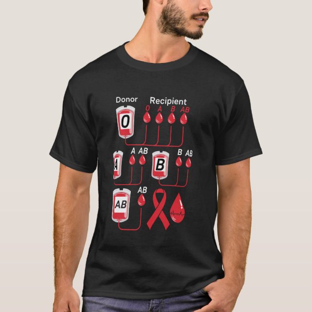 Camiseta Doador De Sangue Dádiva Ineficamente Doador De San (Frente)