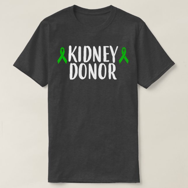 Camiseta Doador de transplante de rim 18 (Frente do Design)