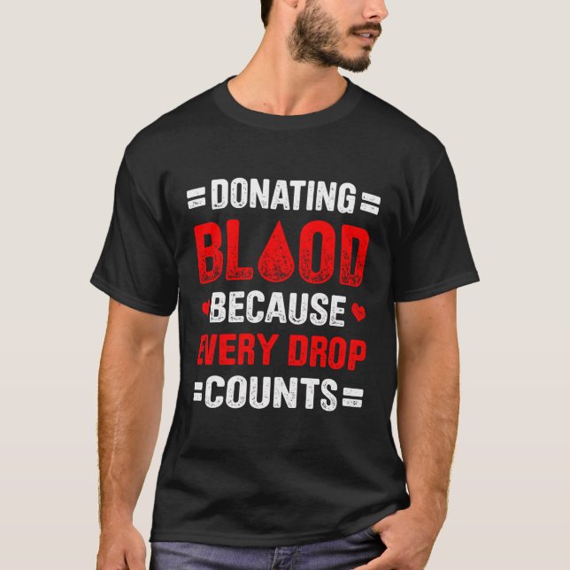 Camiseta Doador Sanguíneo Benefício Sanguíneo Contributo Sa (Frente)