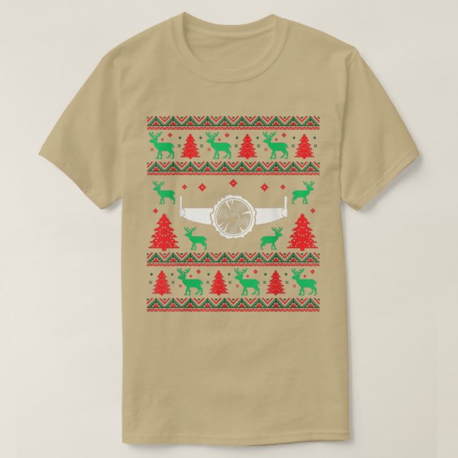 Camiseta Doadores de Natal Feios de Lumberjack (Frente do Design)