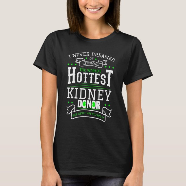 Camiseta Doadores de Rins Mulheres Sensibilização para a Do (Frente)