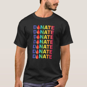 Camiseta Doar Doação Sanguínea Doação Colorida