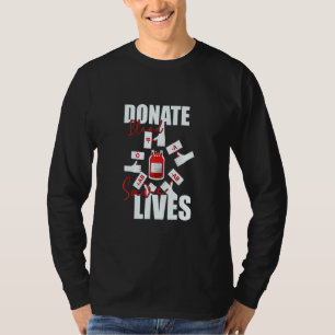 Camiseta Doar Sangue Salvar Vidas Vidas Economizador de Vid