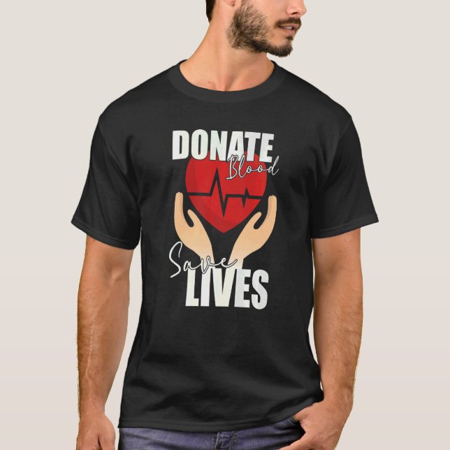 Camiseta Doar Sangue Salvar Vidas Vidas Economizador de Vid (Frente)