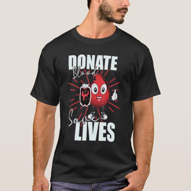 Camiseta Doar Sangue Salvar Vidas Vidas Economizador de Vid (Frente)